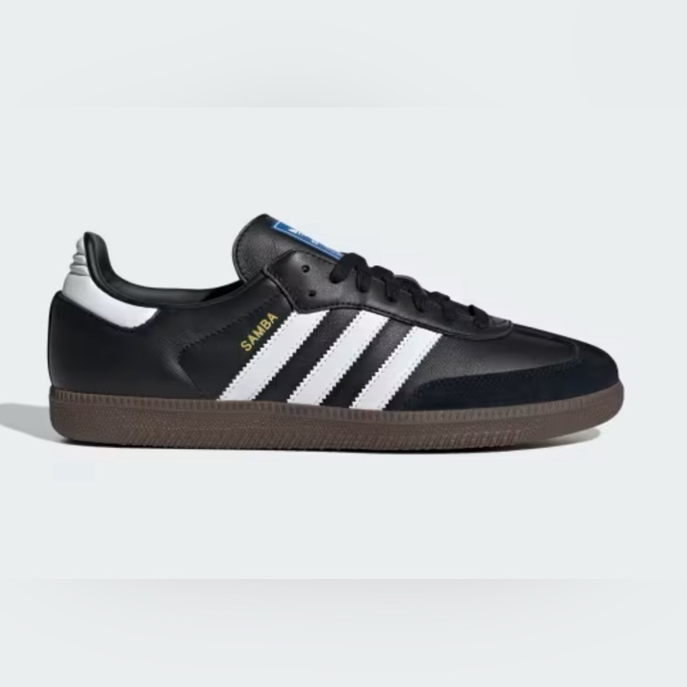 Adidas Black and White Samba Sneakers, Men’s 6.5/Ladies 8. Worn once.
